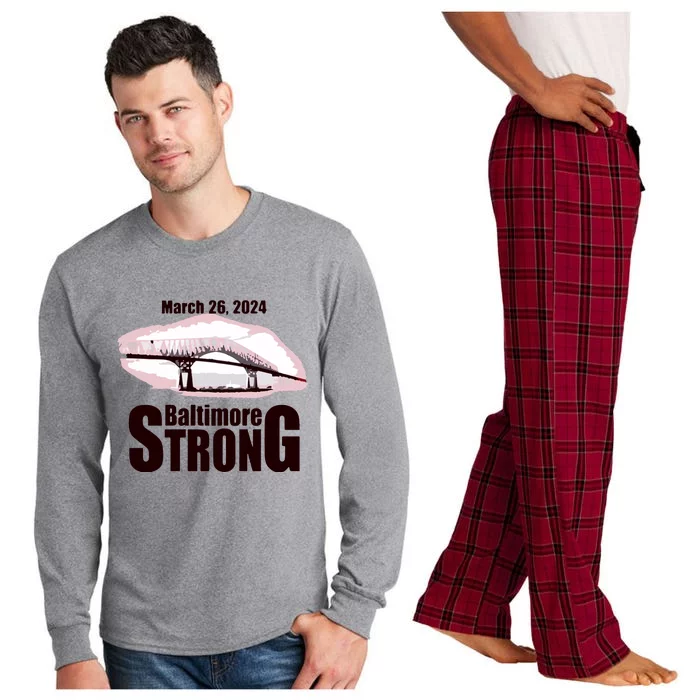 Francis Scott Key Bridge Strong Baltimore Bridge Strong Long Sleeve Pajama Set