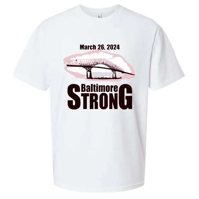 Francis Scott Key Bridge Strong Baltimore Bridge Strong Sueded Cloud Jersey T-Shirt