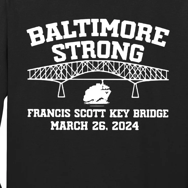 Francis Scott Key Bridge Collapse Tall Long Sleeve T-Shirt