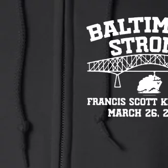 Francis Scott Key Bridge Collapse Full Zip Hoodie