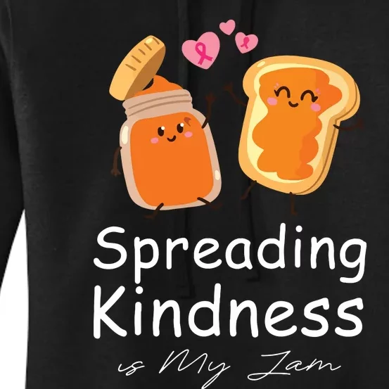 Funny Spreading Kindness Is My Jam Orange Unity Day Women's Pullover Hoodie