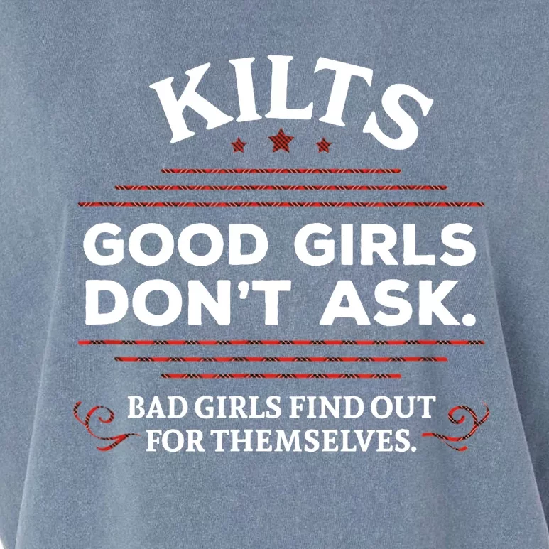 Funny Scottish Kilts Good Girl Don't Ask Scotland Garment-Dyed Women's Muscle Tee