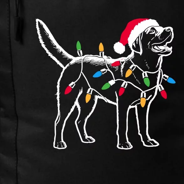 Funny Santa Labrador Retriever Christmas Lights Dog Lover Daily Commute Backpack