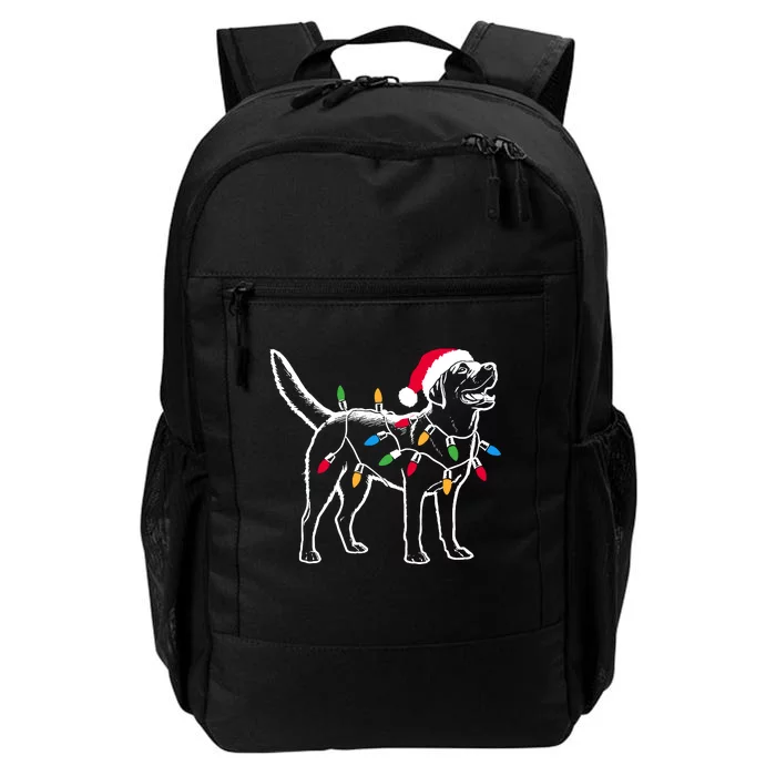 Funny Santa Labrador Retriever Christmas Lights Dog Lover Daily Commute Backpack