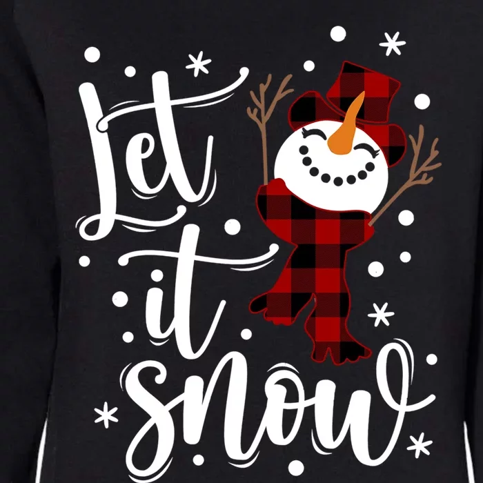 Funny Snow Let It Snow Snowflakes Merry Christmas Gift Womens California Wash Sweatshirt