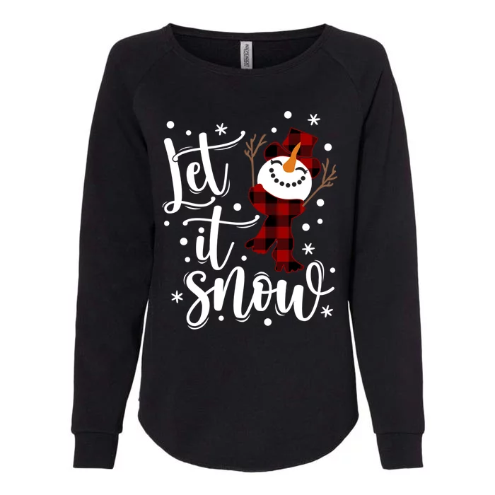 Funny Snow Let It Snow Snowflakes Merry Christmas Gift Womens California Wash Sweatshirt