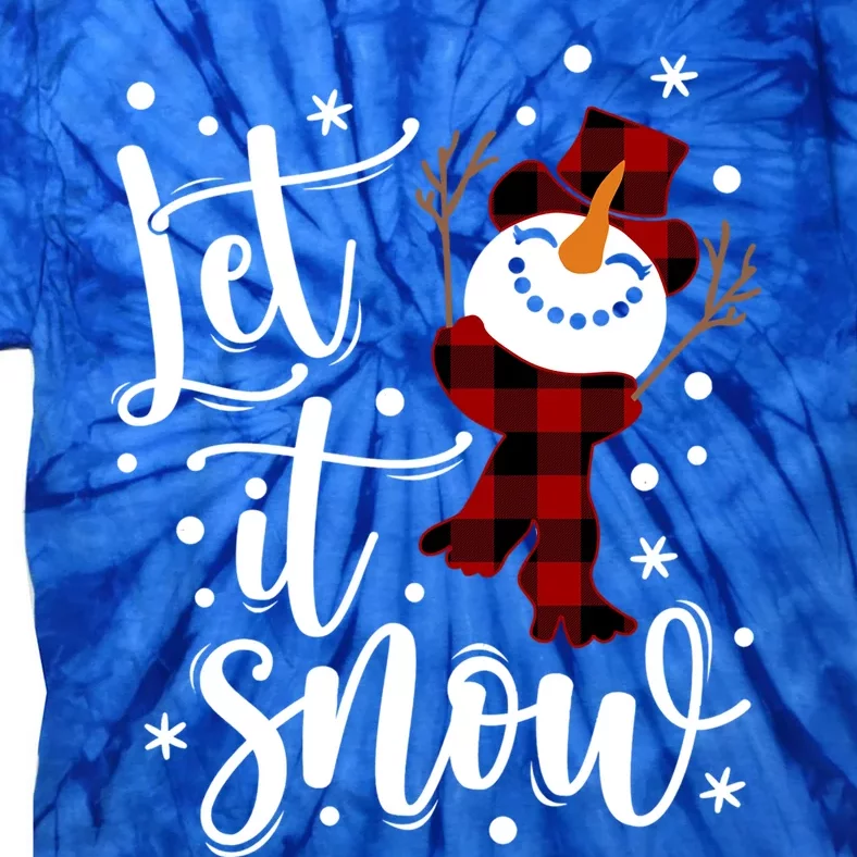 Funny Snow Let It Snow Snowflakes Merry Christmas Gift Tie-Dye T-Shirt