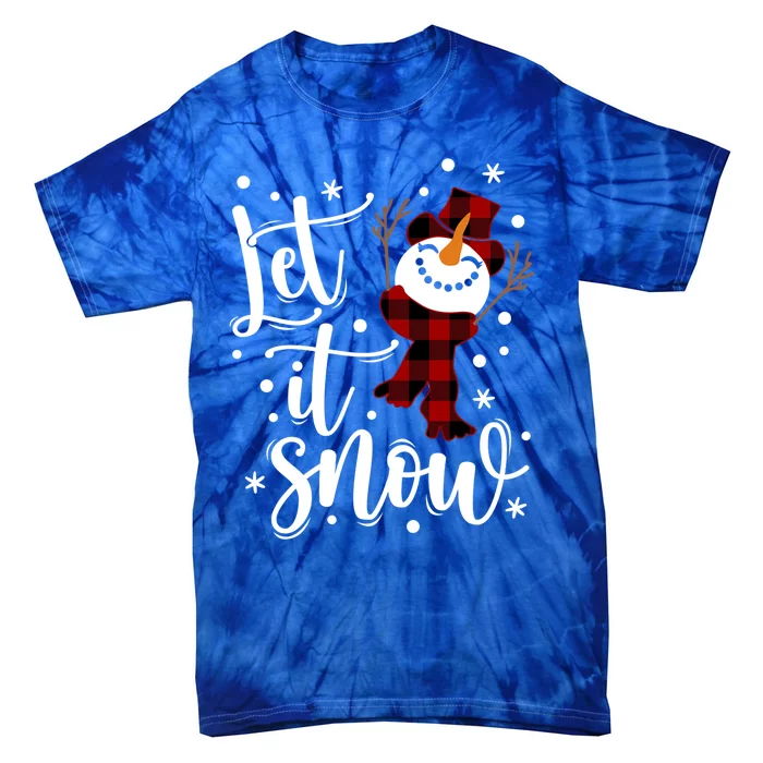 Funny Snow Let It Snow Snowflakes Merry Christmas Gift Tie-Dye T-Shirt