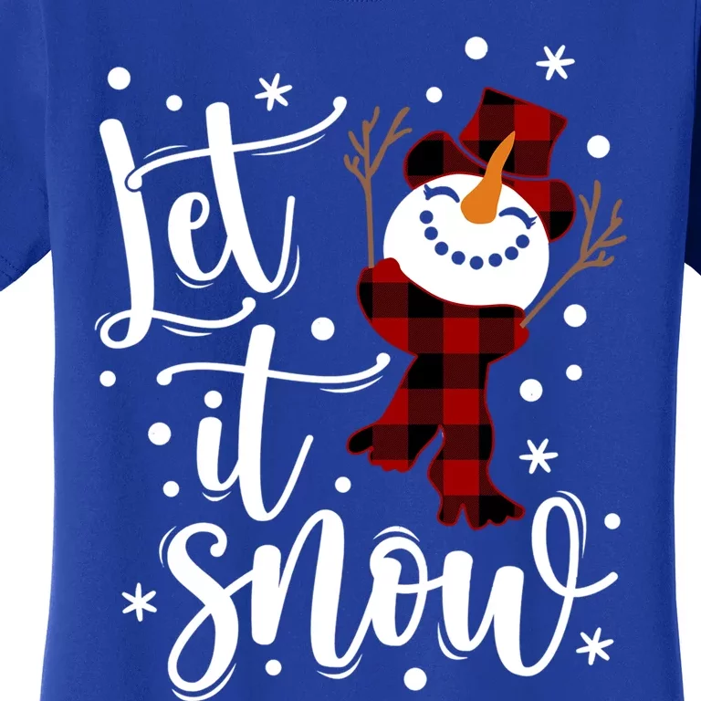 Funny Snow Let It Snow Snowflakes Merry Christmas Gift Women's T-Shirt