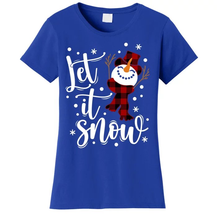 Funny Snow Let It Snow Snowflakes Merry Christmas Gift Women's T-Shirt