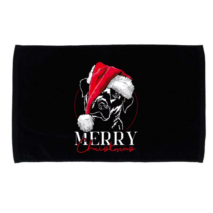 Funny Santa Labrador Retriever Merry Christmas Dog Lab Mom Cool Gift Microfiber Hand Towel