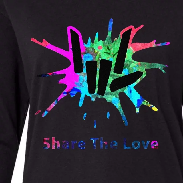 Funny Share Love Merch Gift Womens Cotton Relaxed Long Sleeve T-Shirt