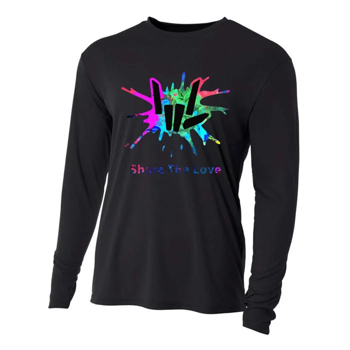 Funny Share Love Merch Gift Cooling Performance Long Sleeve Crew