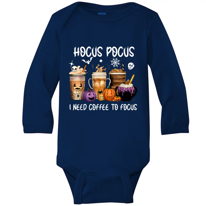 Focus Spooked Latte Baby Long Sleeve Bodysuit