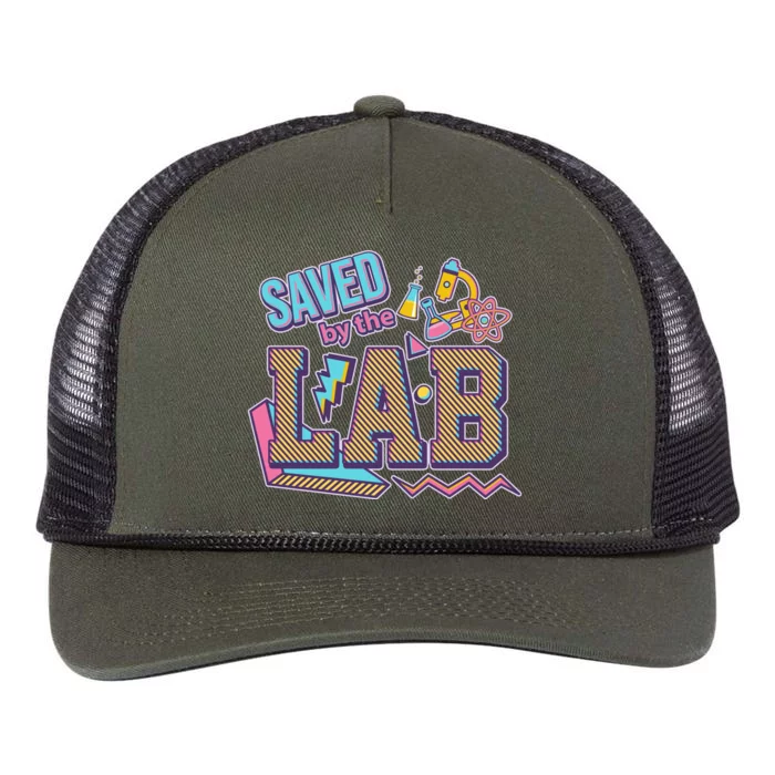 Funny School Lab Week Saved By The Lab Retro Rope Trucker Hat Cap