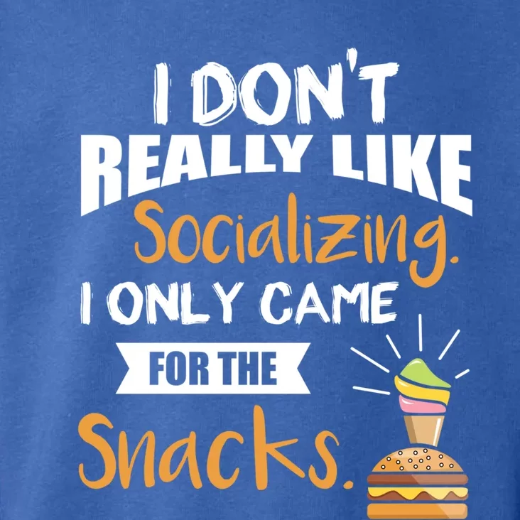 Funny Snack Lover 'I Don't Really Like Socializing ' Gift Toddler Hoodie