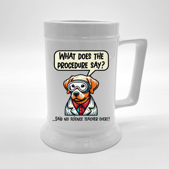 Funny Sarcastic “Lab Dog” Science Teacher Premium Front & Back Beer Stein