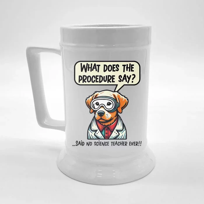 Funny Sarcastic “Lab Dog” Science Teacher Premium Front & Back Beer Stein