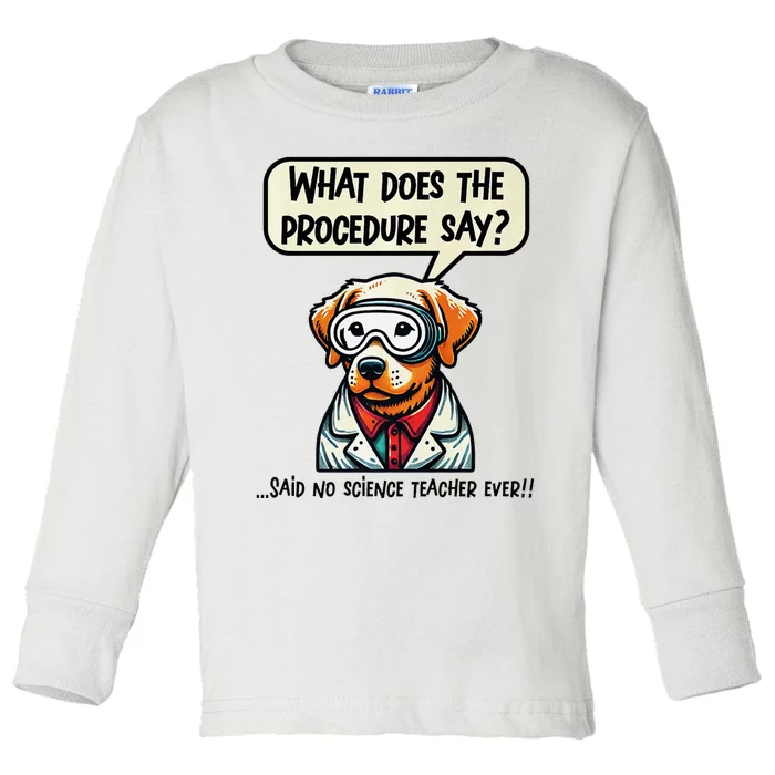 Funny Sarcastic “Lab Dog” Science Teacher Premium Toddler Long Sleeve Shirt