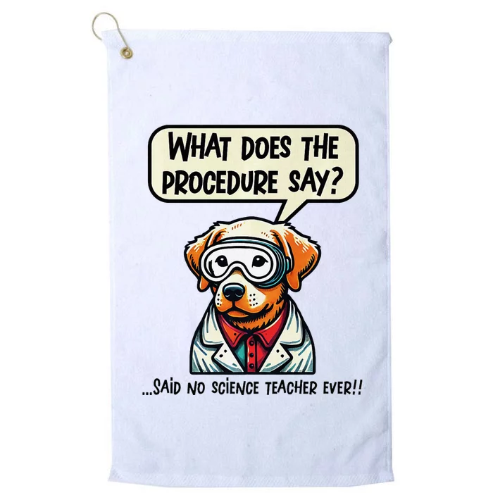 Funny Sarcastic “Lab Dog” Science Teacher Premium Platinum Collection Golf Towel