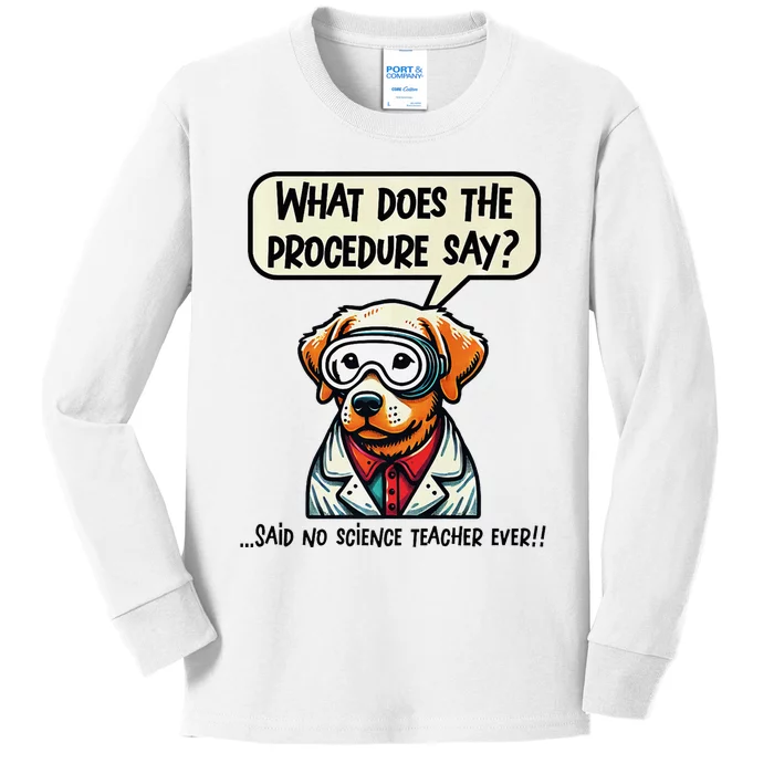 Funny Sarcastic “Lab Dog” Science Teacher Premium Kids Long Sleeve Shirt