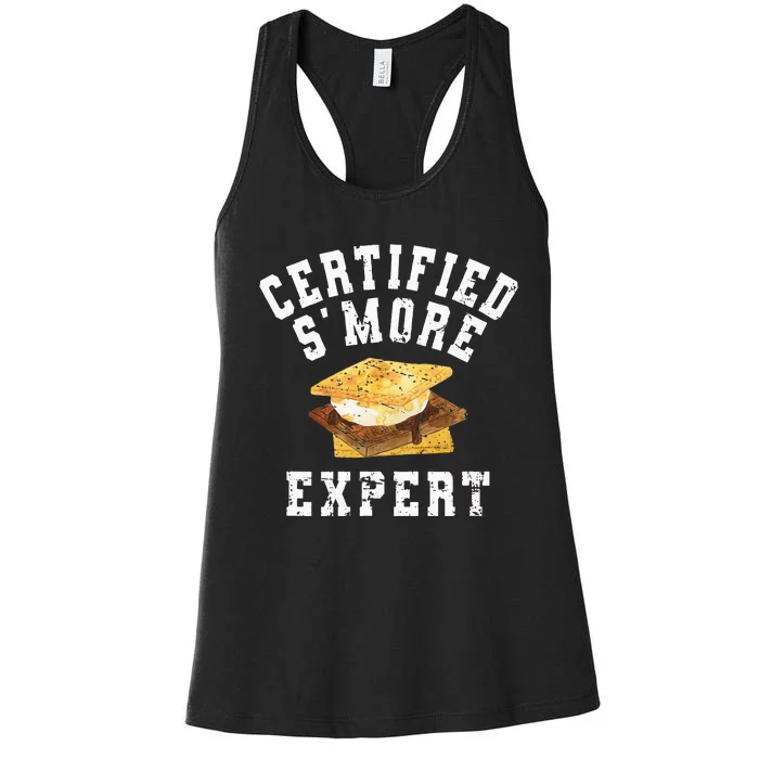 Funny S'more Lover Meme Certified Smore Expert Women's Racerback Tank