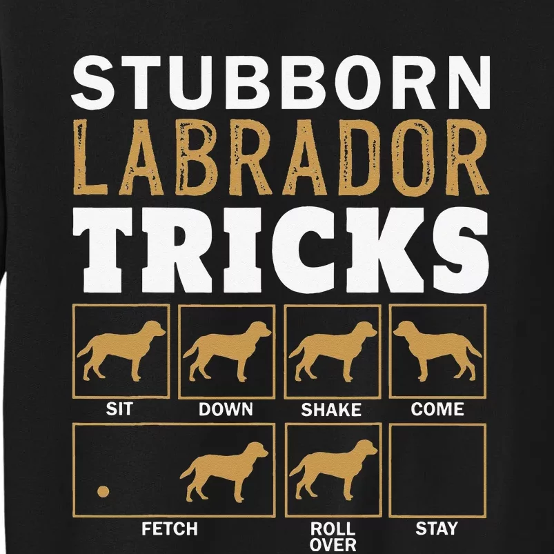 Funny Stubborn Labrador Retriever Dog Tricks Black Lab Gifts Tall Sweatshirt