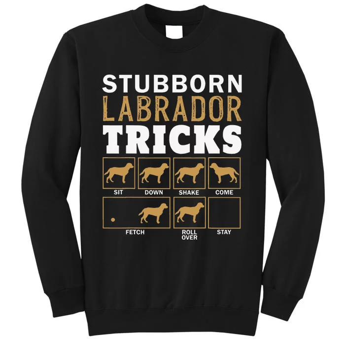 Funny Stubborn Labrador Retriever Dog Tricks Black Lab Gifts Tall Sweatshirt