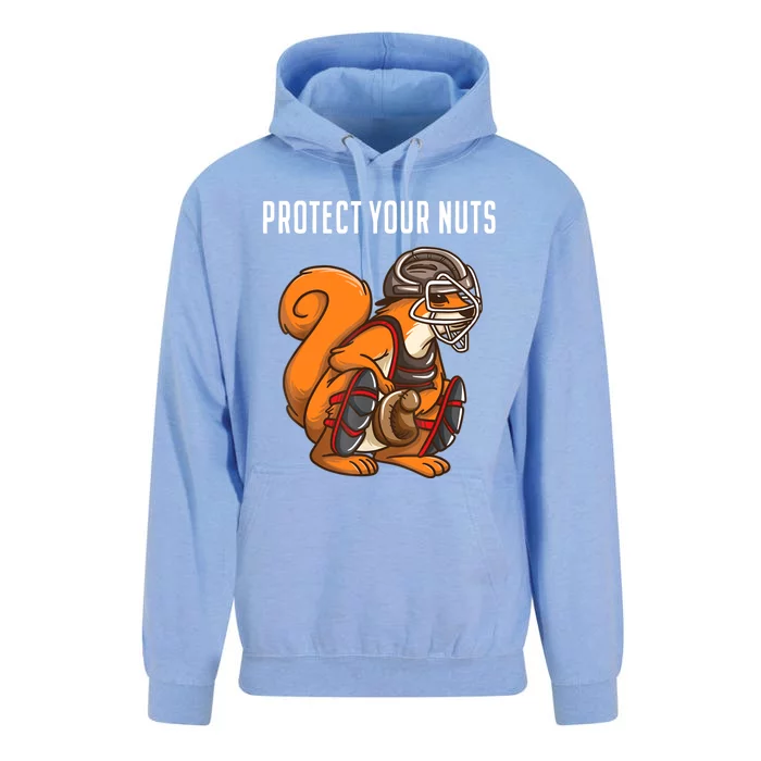 Funny Squirrel Lover Baseball Catcher Gift Animal Gift Unisex Surf Hoodie