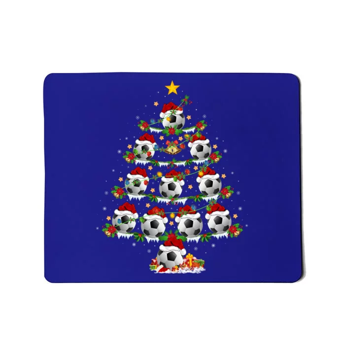 Football Sports Lover Xmas Lighting Football Christmas Tree Funny Gift Mousepad