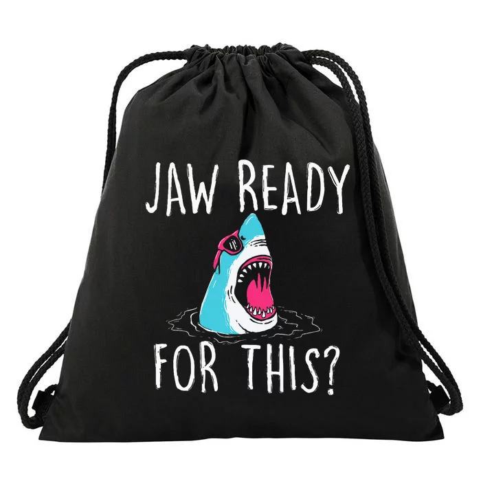 Funny Shark Lover Ocean Wildlife Drawstring Bag