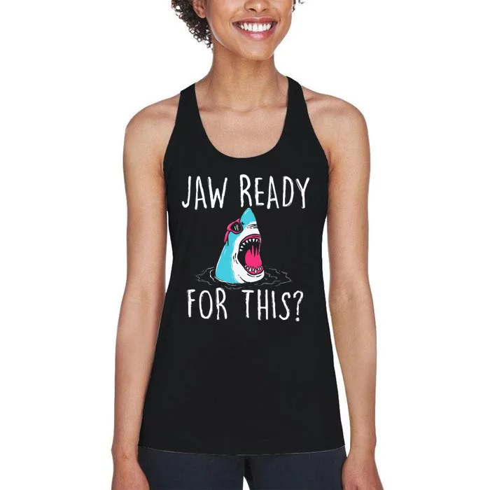 Funny Shark Lover Ocean Wildlife Women's Racerback Tank