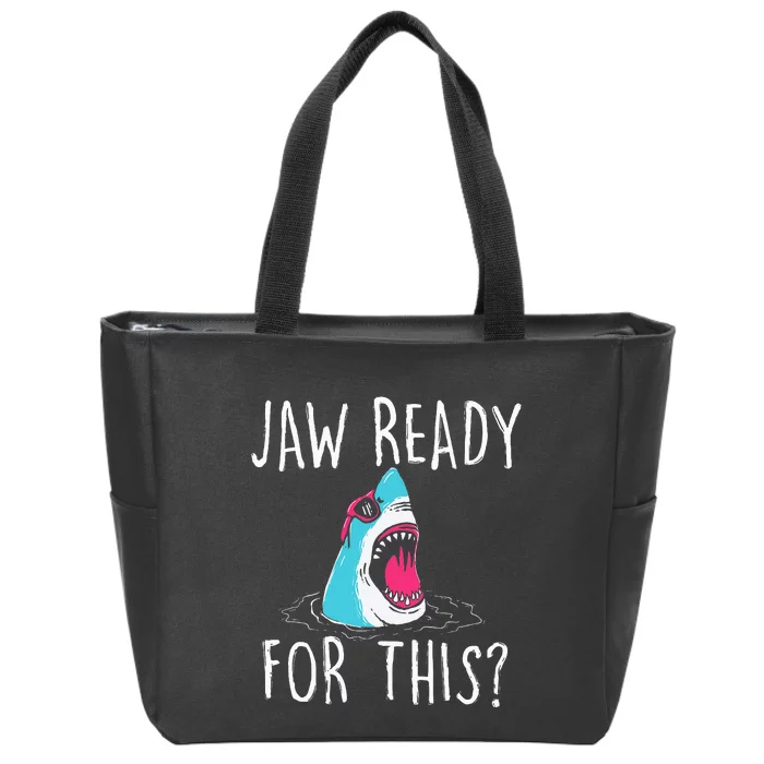 Funny Shark Lover Ocean Wildlife Zip Tote Bag