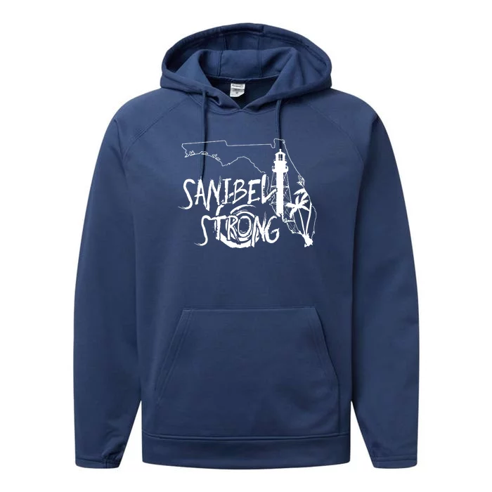 Florida Strong Lighthouse Florida Donation Performance Fleece Hoodie