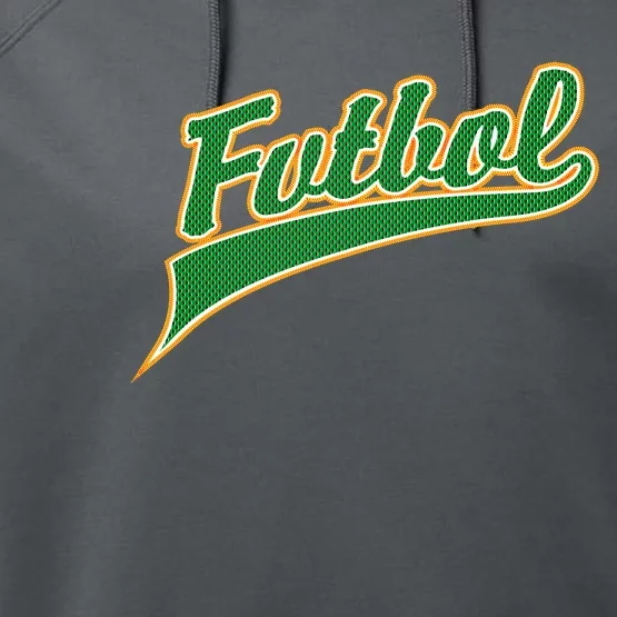 Futbol Sport Logo Performance Fleece Hoodie