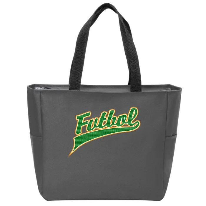 Futbol Sport Logo Zip Tote Bag