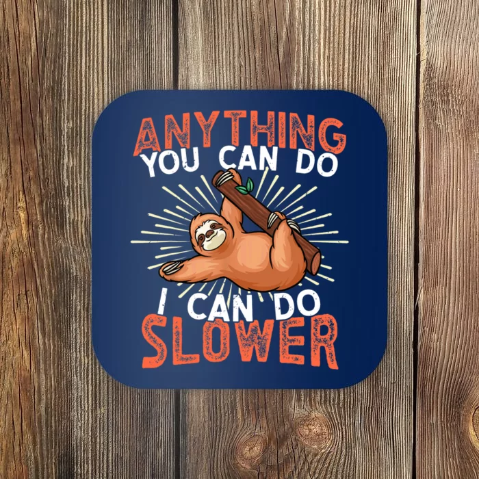 Funny Sloth, Lazy Person, Funny Lazy Coaster