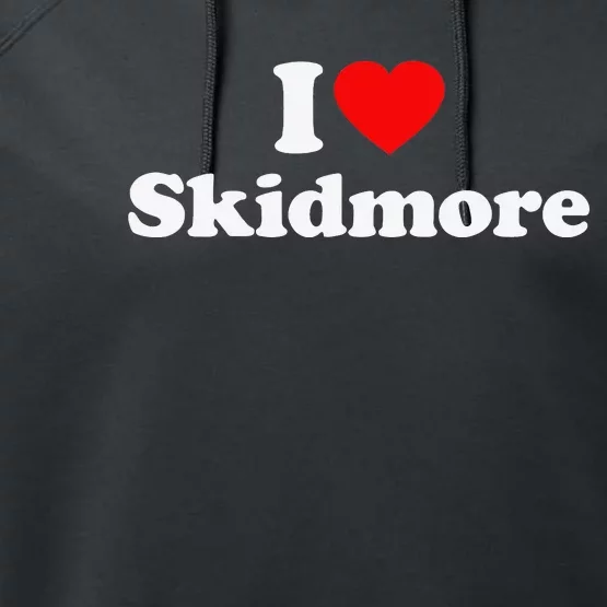 funny Skidmore Love Heart College University Alumni Performance Fleece Hoodie