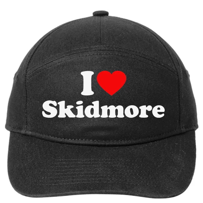 funny Skidmore Love Heart College University Alumni 7-Panel Snapback Hat