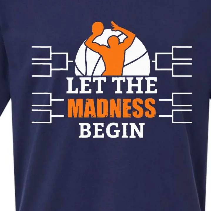 Funny Sport Let The Madness Begin Basketball Sueded Cloud Jersey T-Shirt