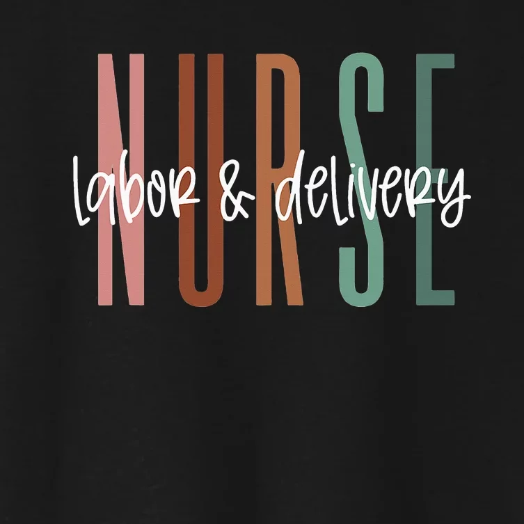 funny Simple Labor and Delivery Nurse L&D Nurse Women's Crop Top Tee