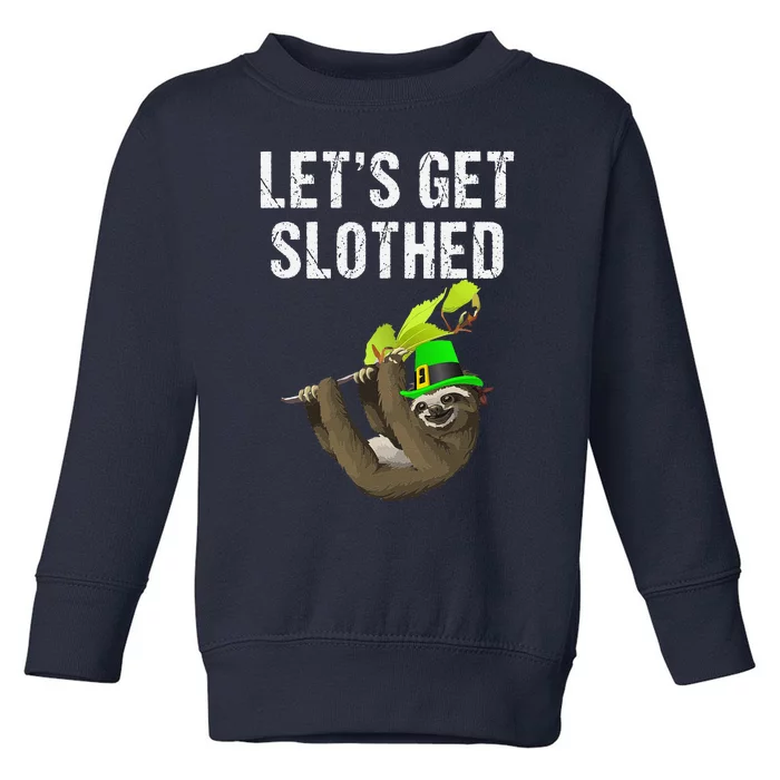 Funny Sloth Lovers Saint Patrick's Day TGift Toddler Sweatshirt