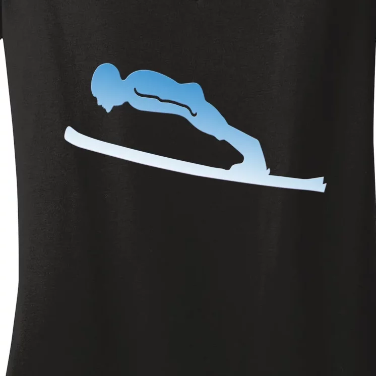 Funny Skiing Lover Gift For Skier Women's V-Neck T-Shirt