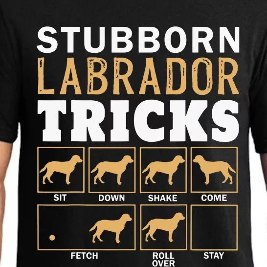 Funny Stubborn Labrador Retriever Dog Tricks Black Lab Gifts Pajama Set