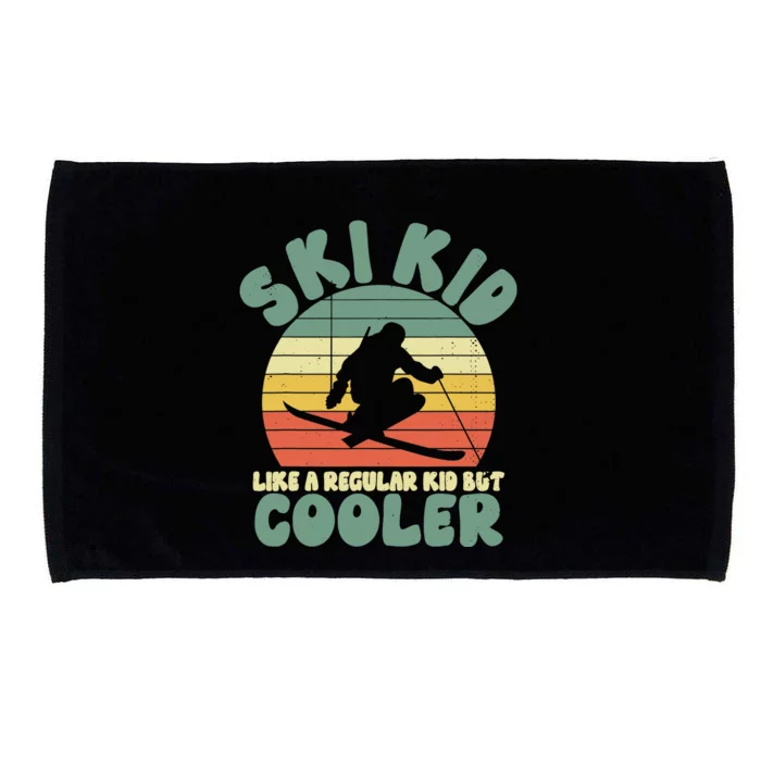 Funny Ski Like A Regular But Cooler Skiing Microfiber Hand Towel