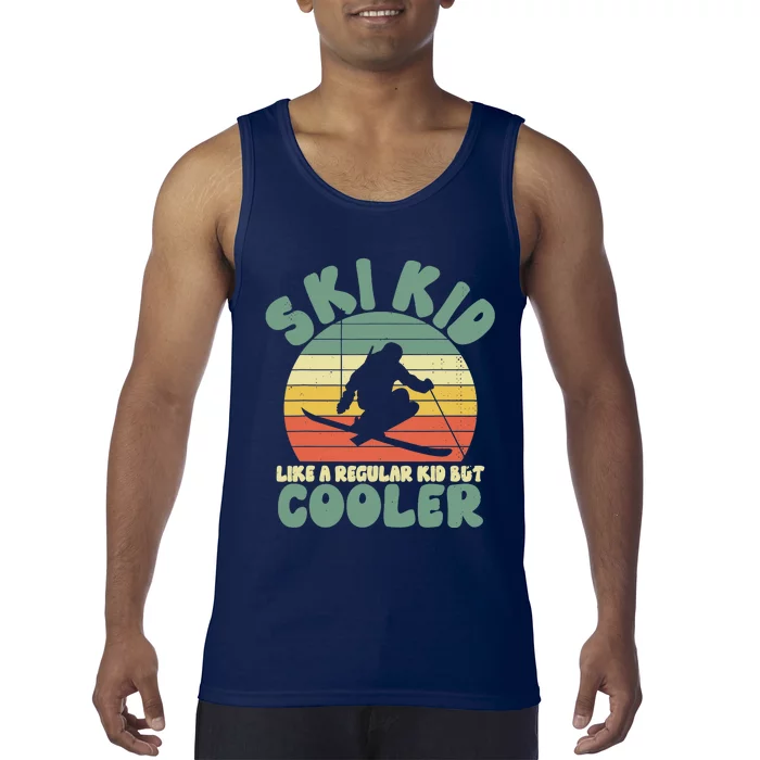 Funny Ski Like A Regular But Cooler Skiing Tank Top