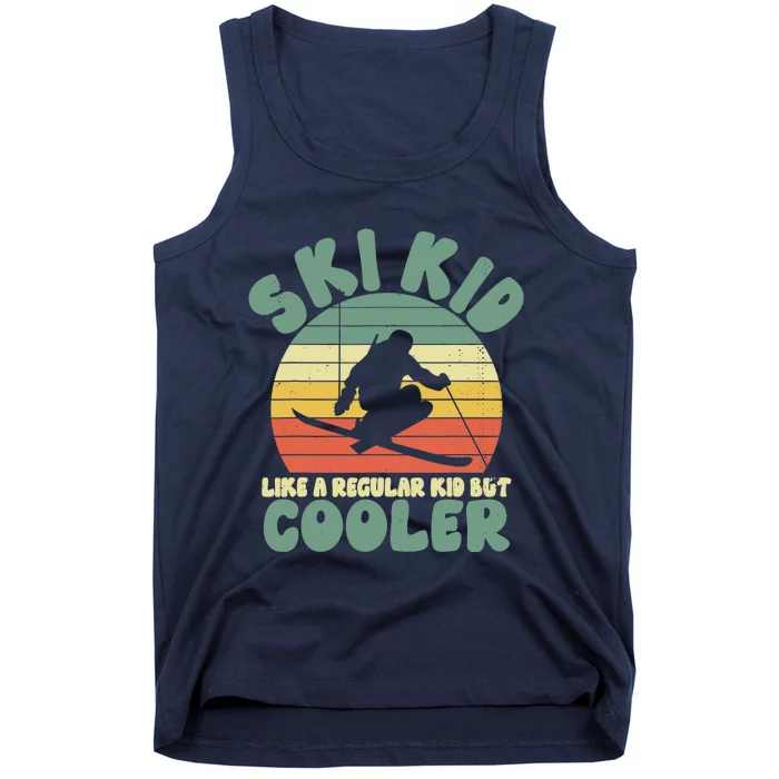 Funny Ski Like A Regular But Cooler Skiing Tank Top