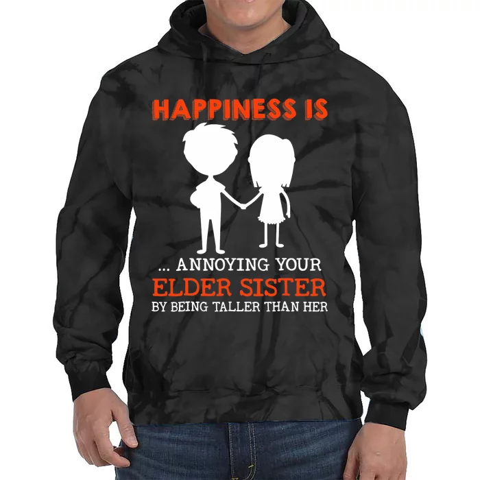 Funny Sibling Little Brother Lil Sister Tie Dye Hoodie