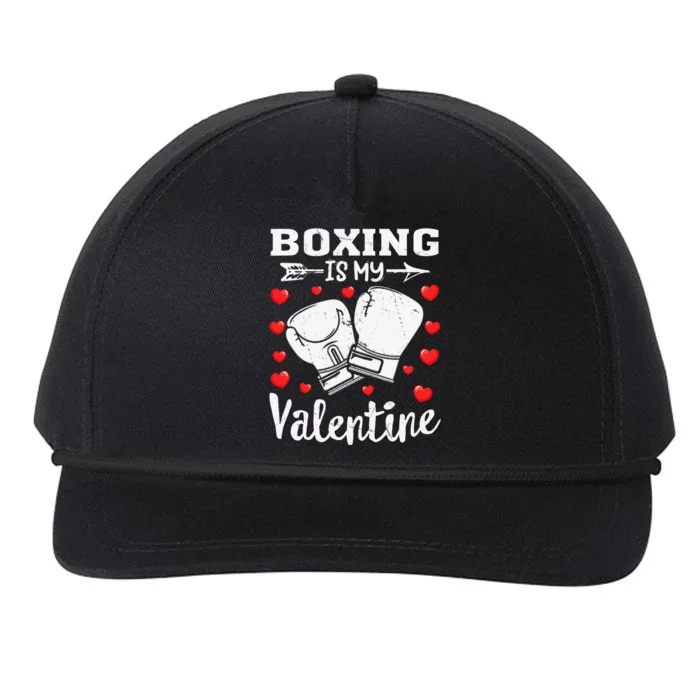 Funny Sport Lover Boxing Is My Valentine Snapback Five-Panel Rope Hat