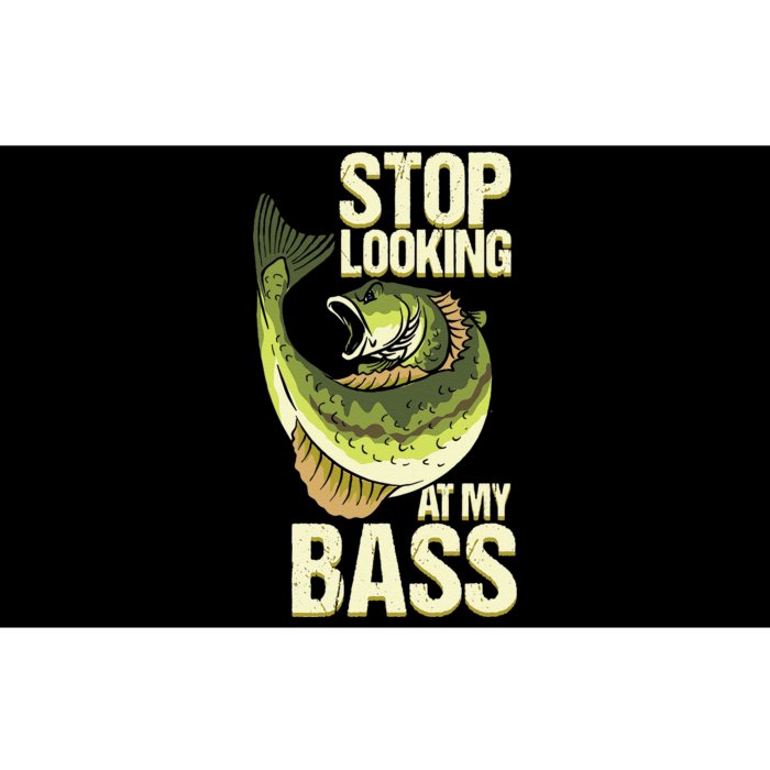 Fishing Stop Looking At My Bass Lake Novelty Bumper Sticker